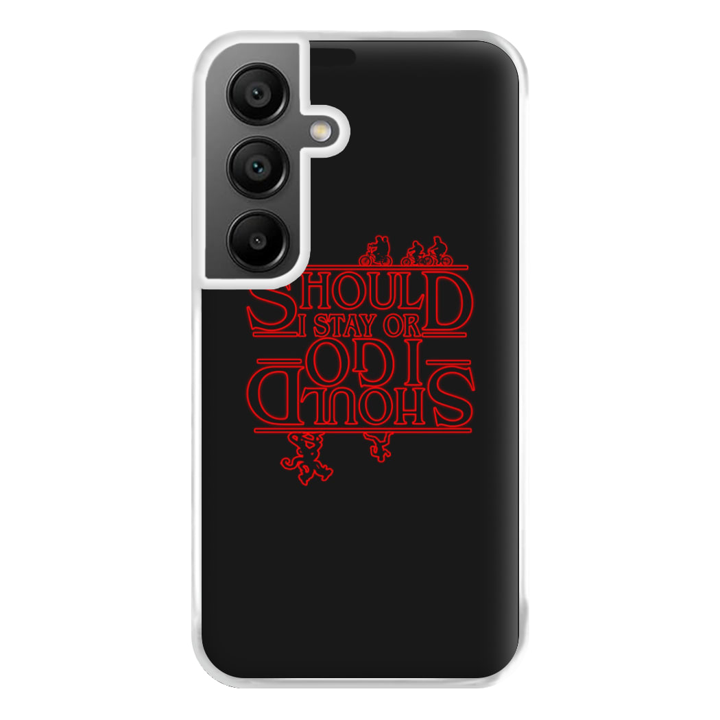 Should I Stay Or Should I Go Upside Down Phone Case for Galaxy A55