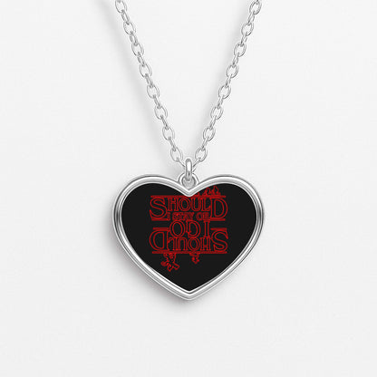 Should I Stay Or Should I Go Upside Down Heart Necklace