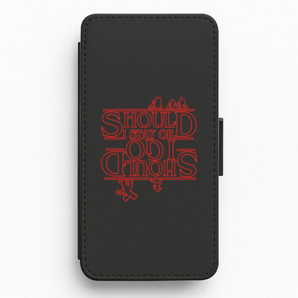 Should I Stay Or Should I Go Upside Down Flip / Wallet Phone Case