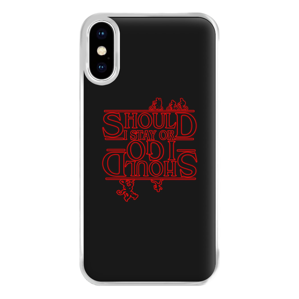 Should I Stay Or Should I Go Upside Down Phone Case for iPhone XS Max