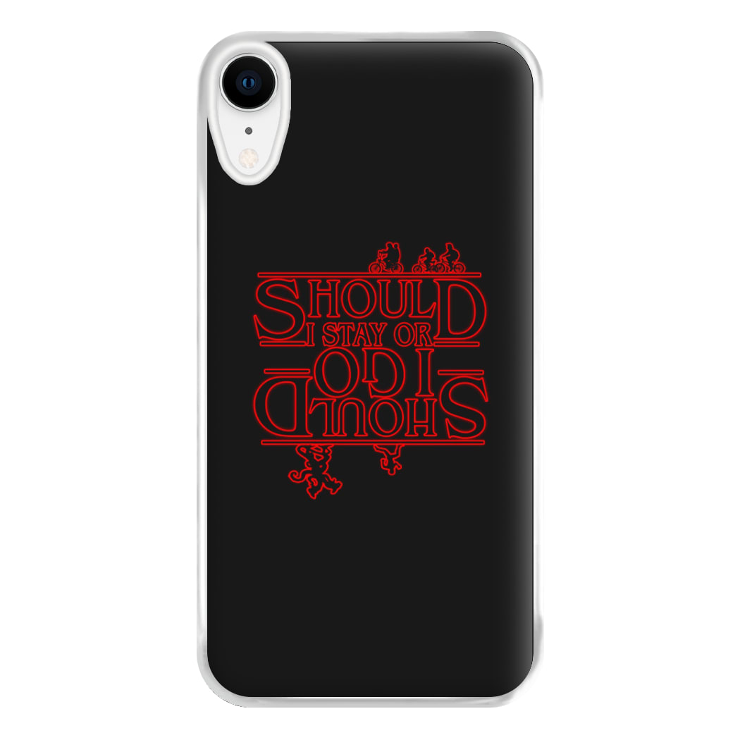 Should I Stay Or Should I Go Upside Down Phone Case for iPhone XR