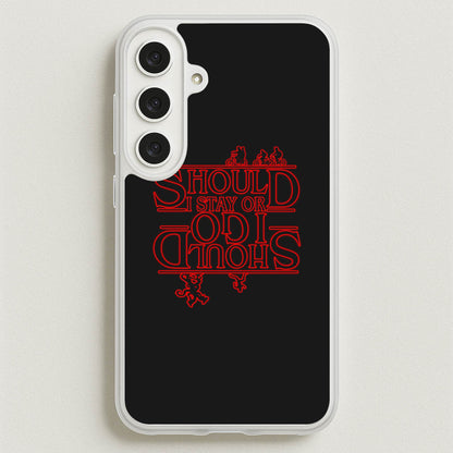 Should I Stay Or Should I Go Upside Down Phone Case for Galaxy S25FE
