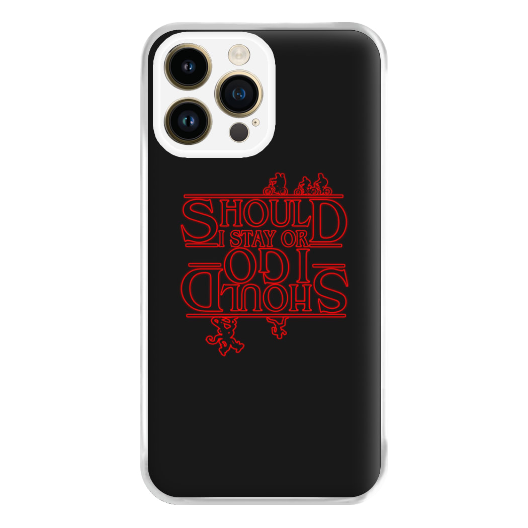 Should I Stay Or Should I Go Upside Down Phone Case for iPhone 14 Pro Max