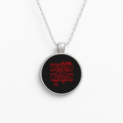 Should I Stay Or Should I Go Upside Down Circle Necklace