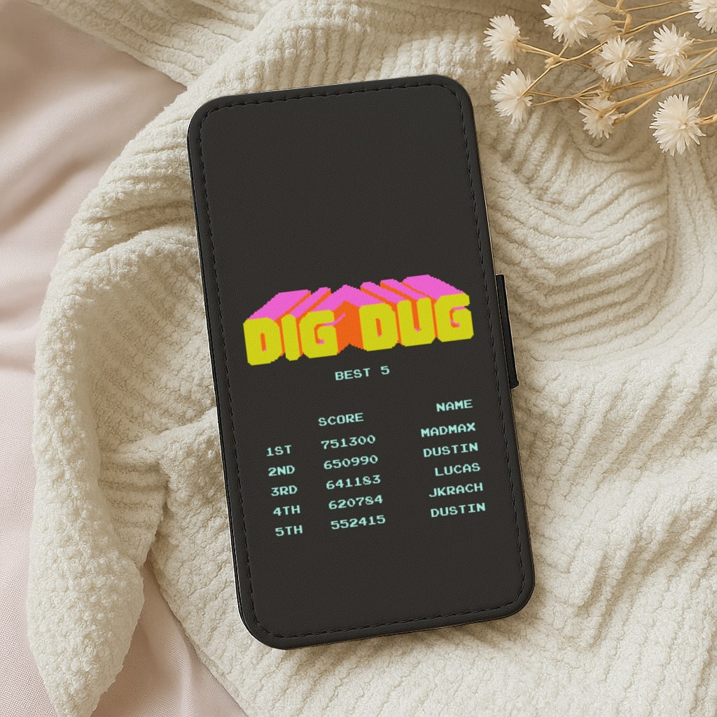 Dig Dug High Score - Stranger Things Wallet Phone Case