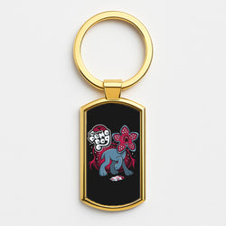 My Little Demo Dog Gold Keyring