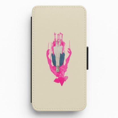 Upside Down Eleven Sketch - Stranger Things Flip / Wallet Phone Case