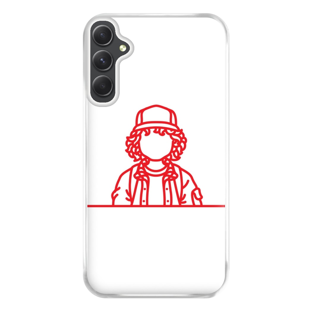 Dustin Outline Phone Case for Galaxy A34