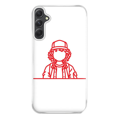 Dustin Outline Phone Case for Galaxy A34