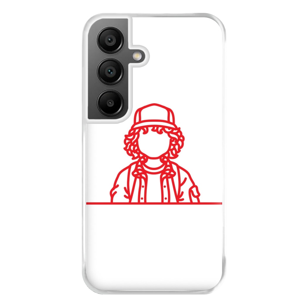 Dustin Outline Phone Case for Galaxy A55