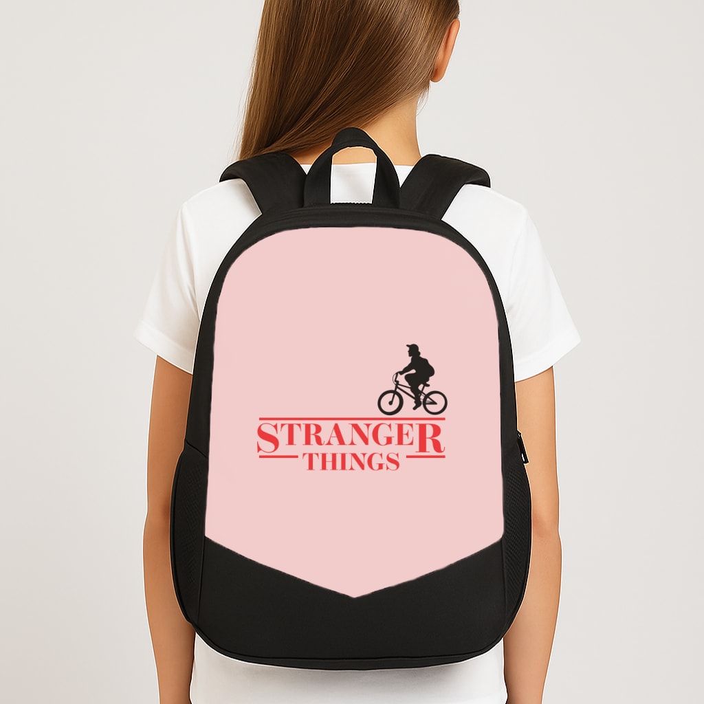 Stranger Cycling Logo Large School Bag