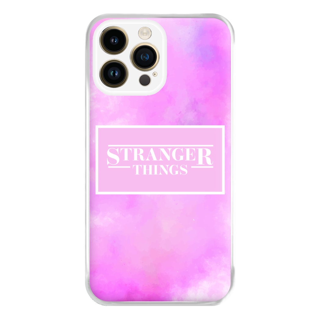 Pink Galaxy Stranger Phone Case for iPhone 14 Pro Max