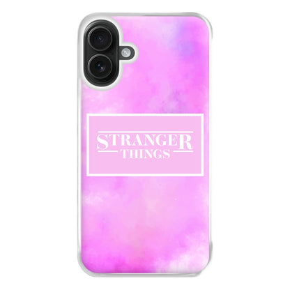 Pink Galaxy Stranger Phone Case for iPhone 16 Plus