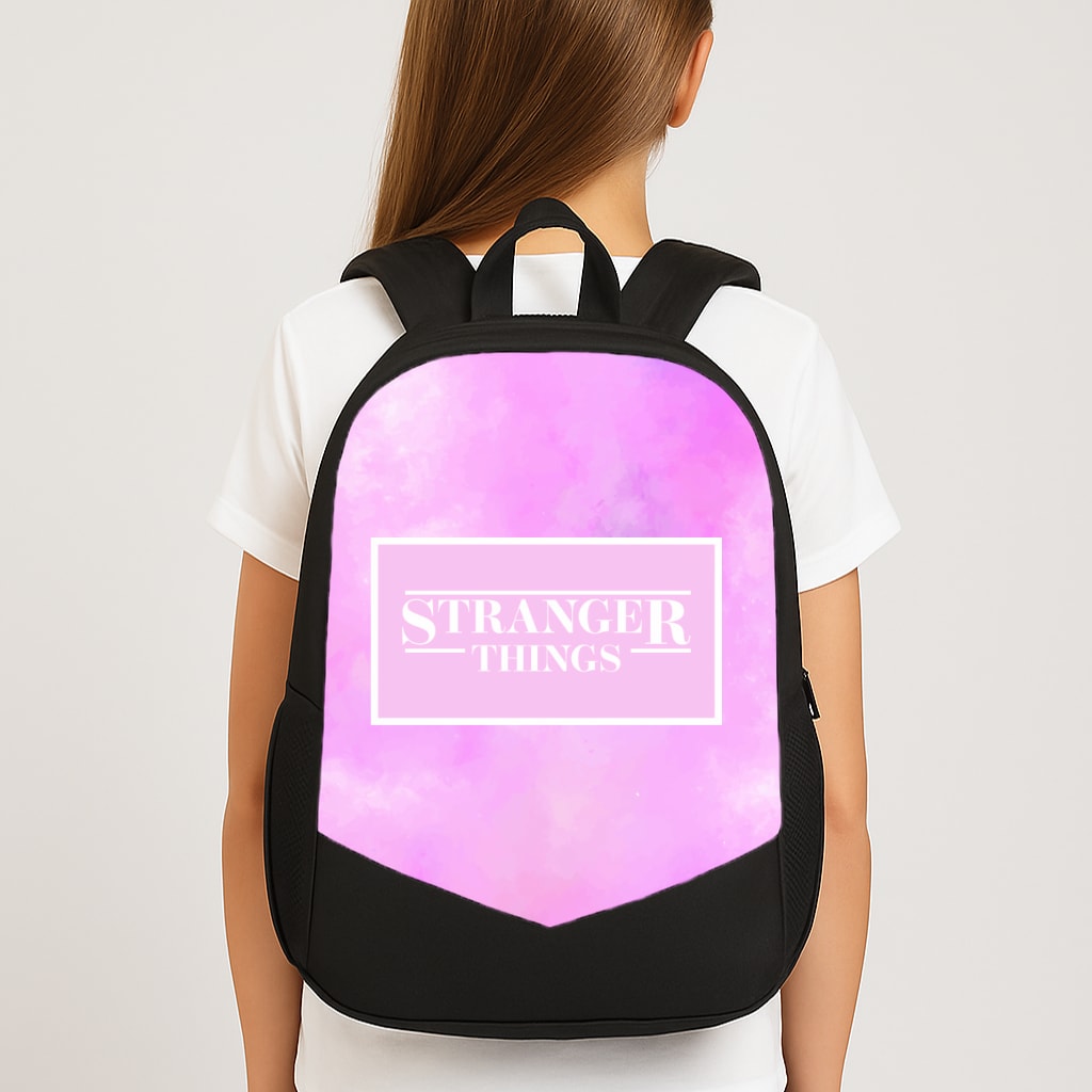 Pink Galaxy Stranger Large School Bag