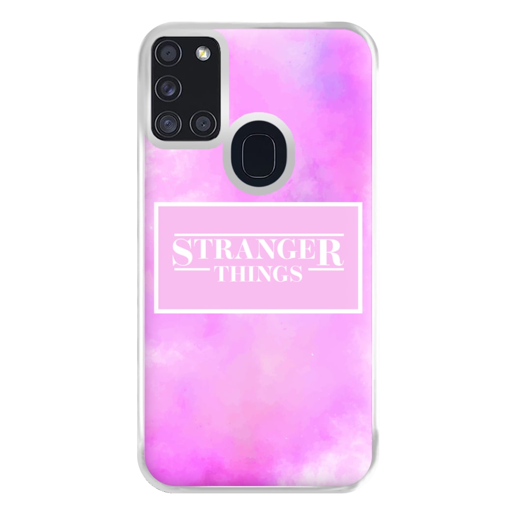 Pink Galaxy Stranger Phone Case for Galaxy A21s