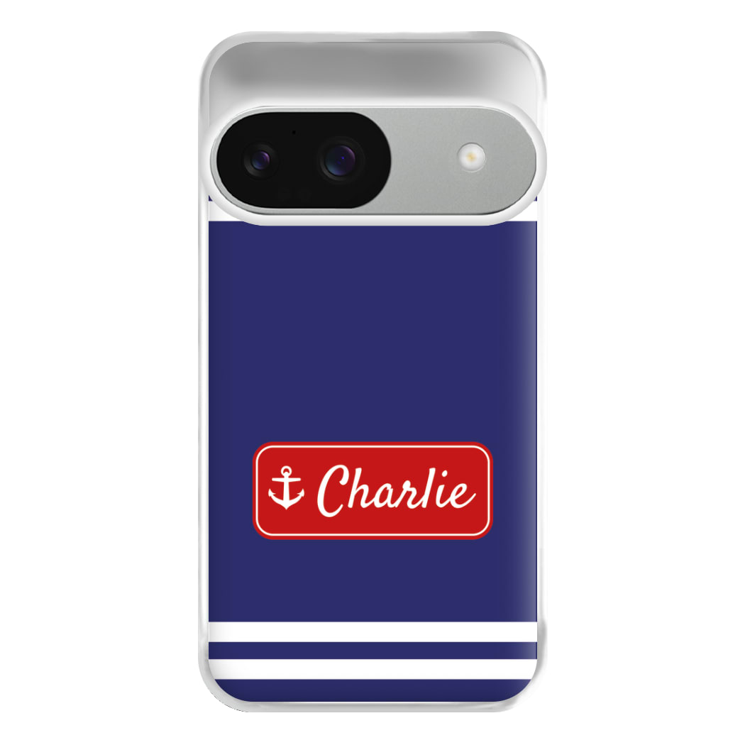 Scoops Ahoy Name Tag - Personalised Stranger Phone Case for Google Pixel 9 / 9 Pro