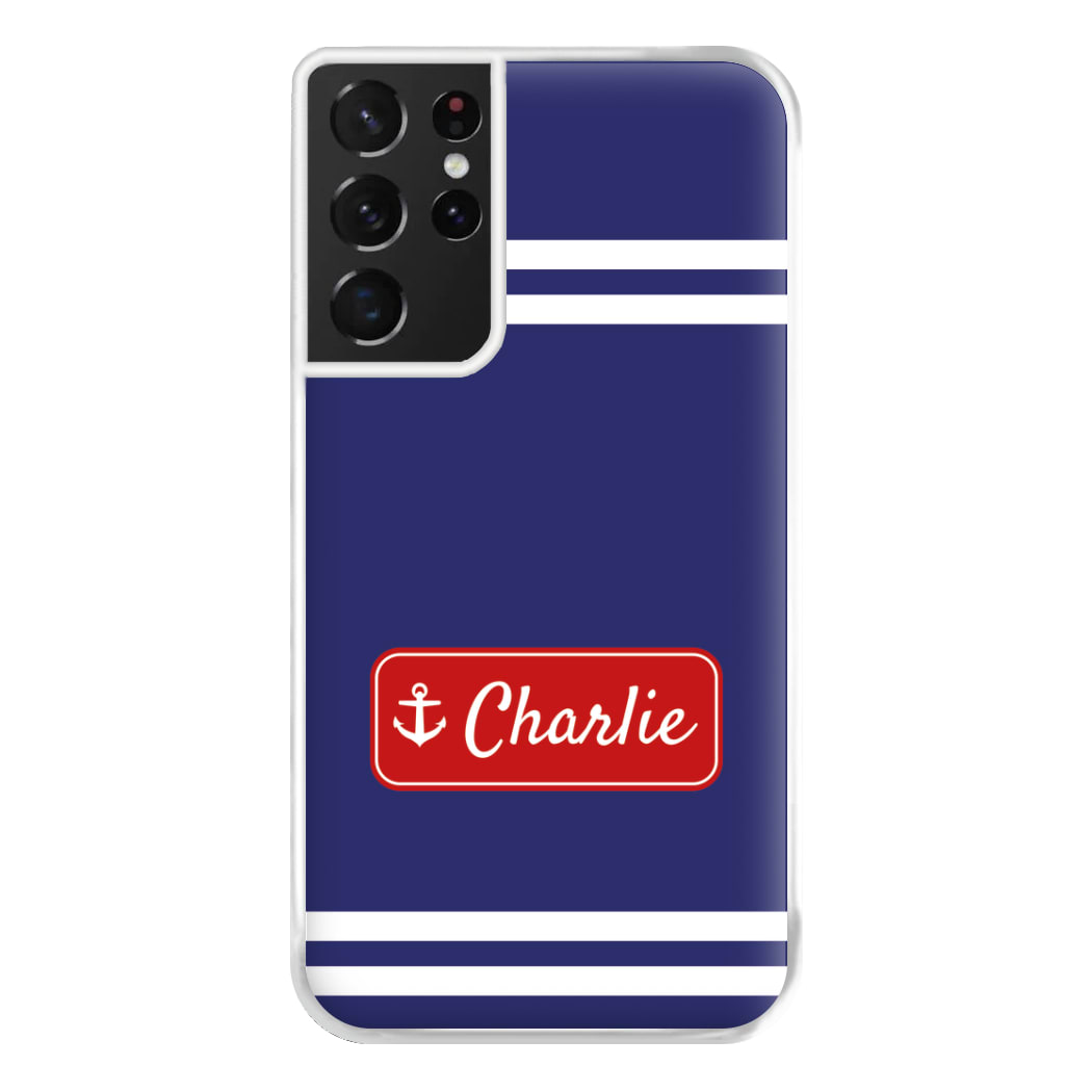 Scoops Ahoy Name Tag - Personalised Stranger Phone Case for Galaxy S21 Ultra