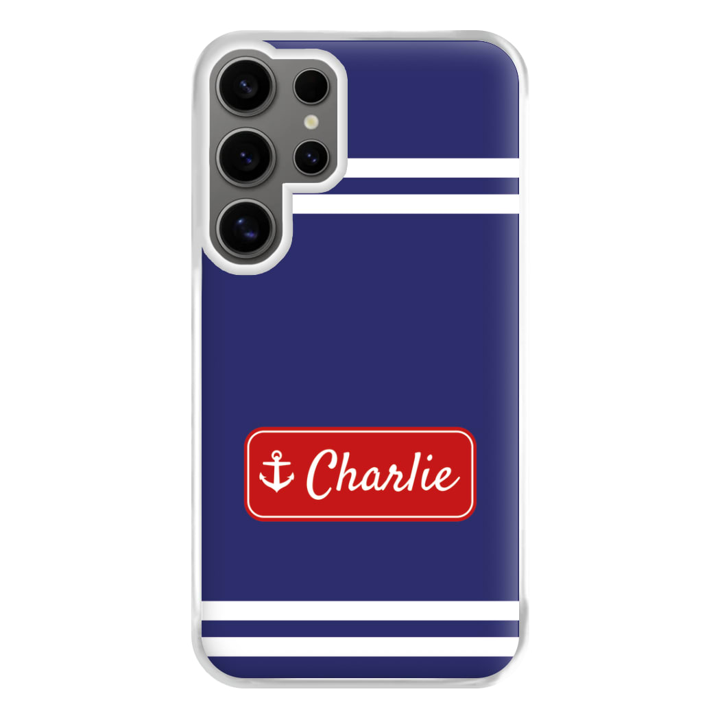 Scoops Ahoy Name Tag - Personalised Stranger Phone Case for Galaxy S24 Ultra