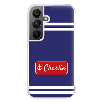 Scoops Ahoy Name Tag - Personalised Stranger Phone Case for Galaxy A55