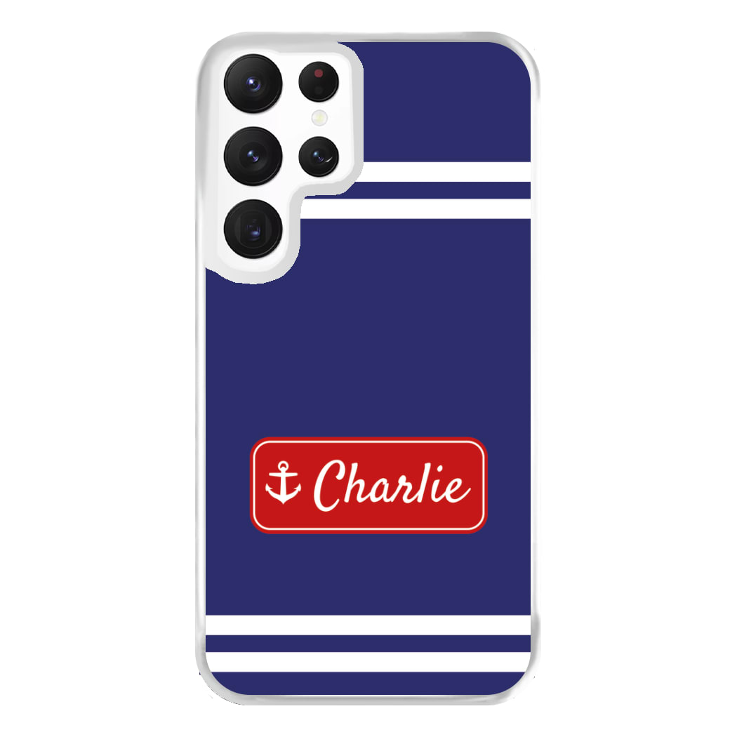 Scoops Ahoy Name Tag - Personalised Stranger Phone Case for Galaxy S22 Ultra