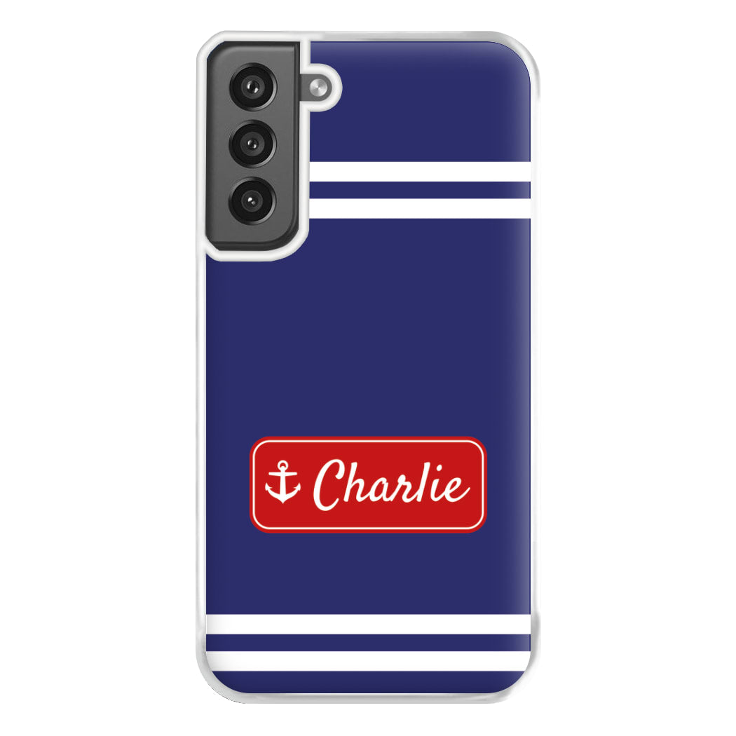 Scoops Ahoy Name Tag - Personalised Stranger Phone Case for Galaxy S21FE