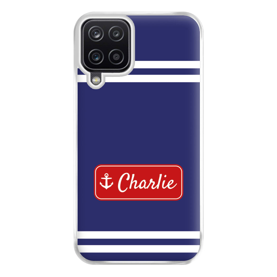 Scoops Ahoy Name Tag - Personalised Stranger Phone Case for Galaxy A12