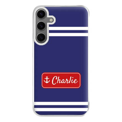 Scoops Ahoy Name Tag - Personalised Stranger Phone Case for Galaxy S24FE