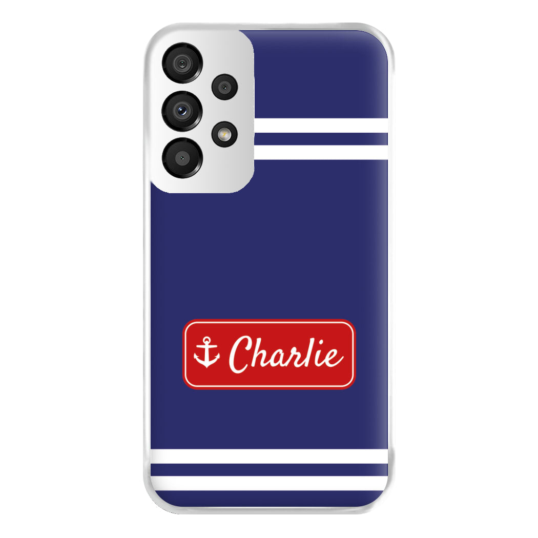 Scoops Ahoy Name Tag - Personalised Stranger Phone Case for Galaxy A33