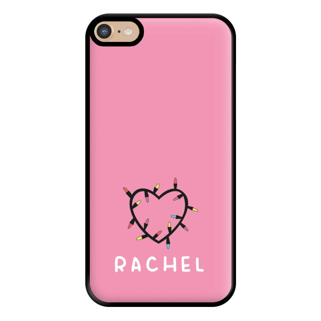 Heart Shaped Fairy Lights - Personalised Stranger Phone Case for iPhone 6 Plus / 7 Plus / 8 Plus