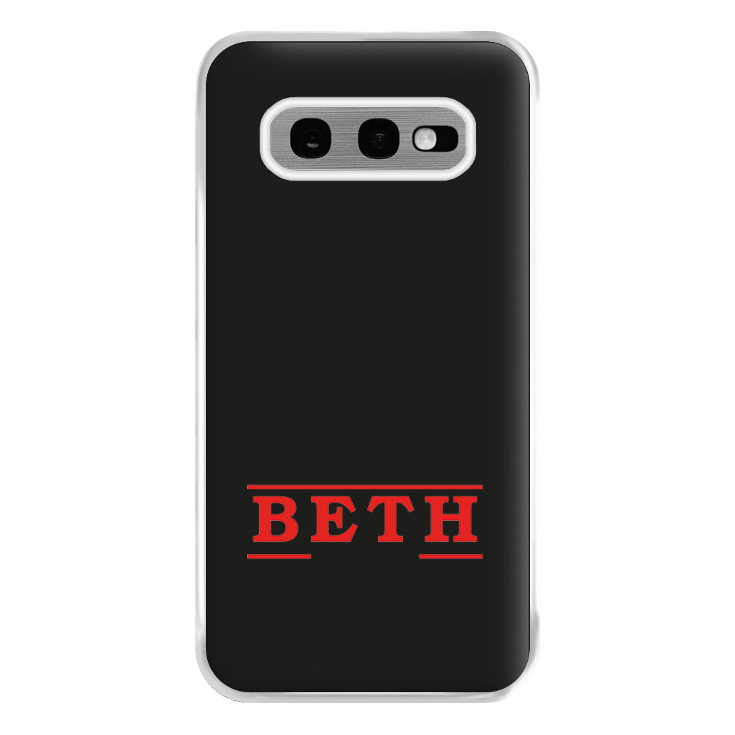 Title - Personalised Stranger Phone Case for Galaxy S10e