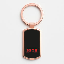Title - Personalised Stranger Rose Gold Keyring