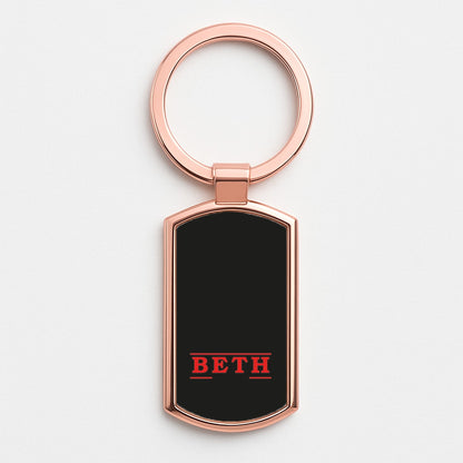 Title - Personalised Stranger Rose Gold Keyring