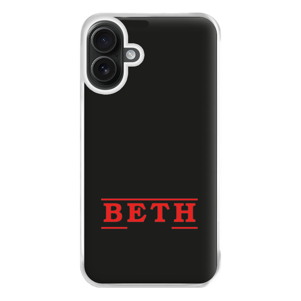 Title - Personalised Stranger Phone Case for iPhone 16 Plus