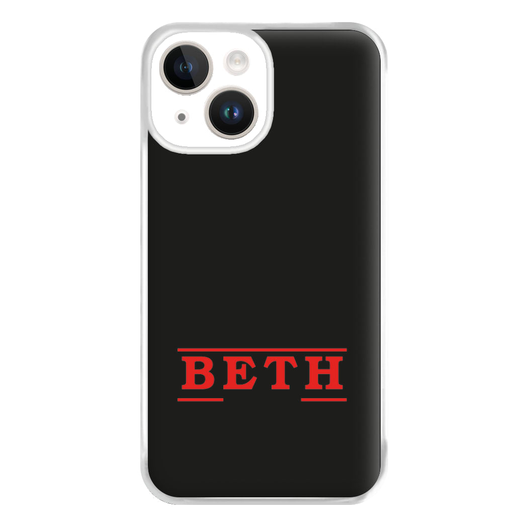 Title - Personalised Stranger Phone Case for iPhone 14