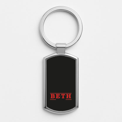 Title - Personalised Stranger Silver Keyring