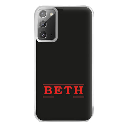 Title - Personalised Stranger Phone Case for Galaxy Note 20 Ultra