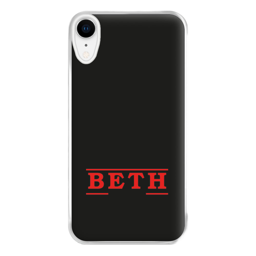 Title - Personalised Stranger Phone Case for iPhone XR