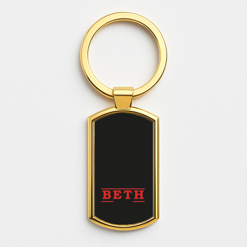 Title - Personalised Stranger Gold Keyring