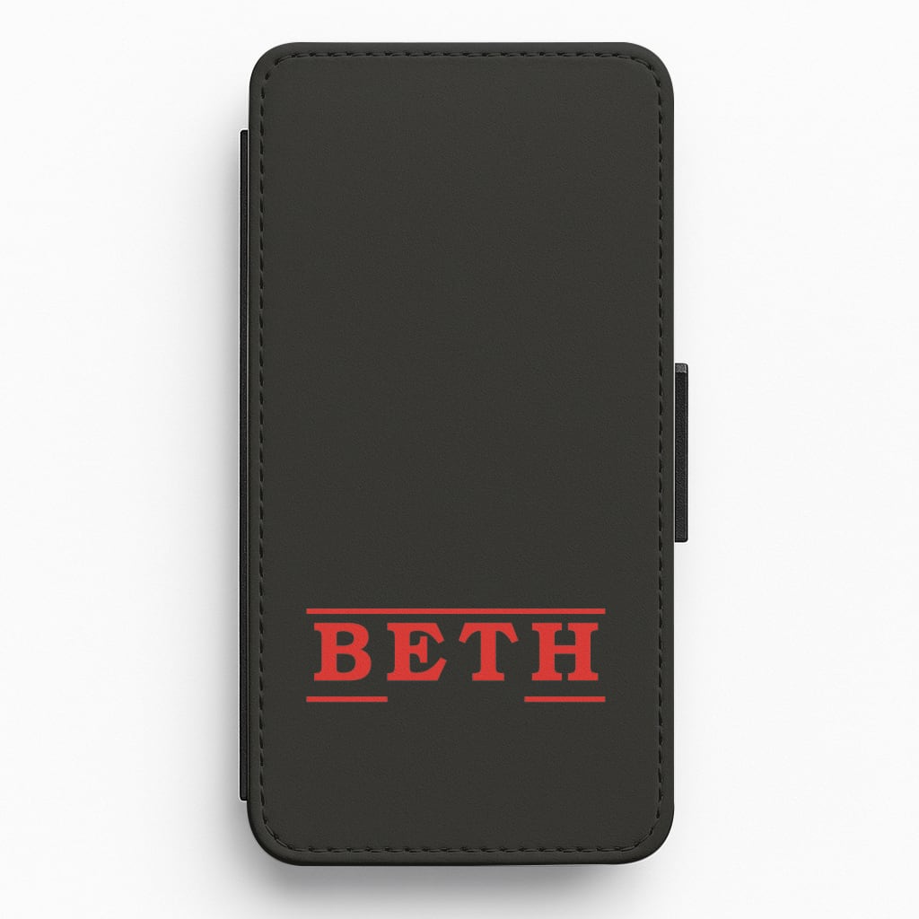 Title - Personalised Stranger Flip / Wallet Phone Case