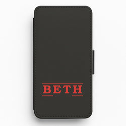 Title - Personalised Stranger Flip / Wallet Phone Case
