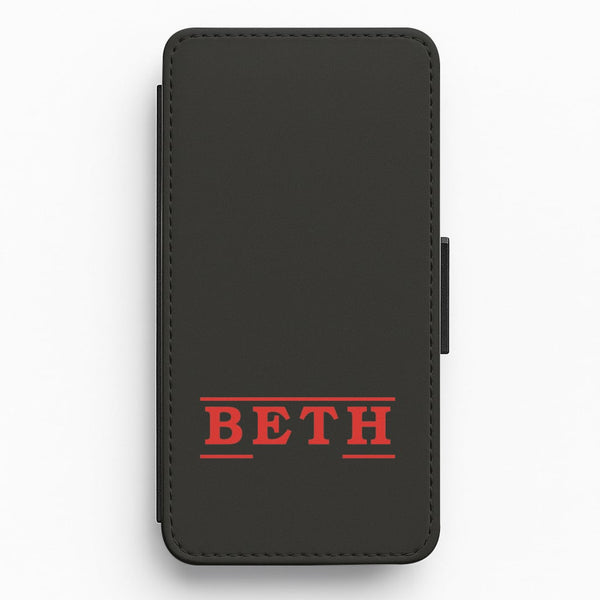 Title - Personalised Stranger Flip / Wallet Phone Case