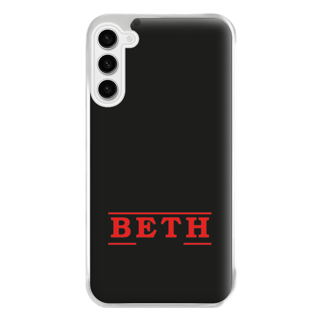 Title - Personalised Stranger Phone Case for Galaxy S23FE