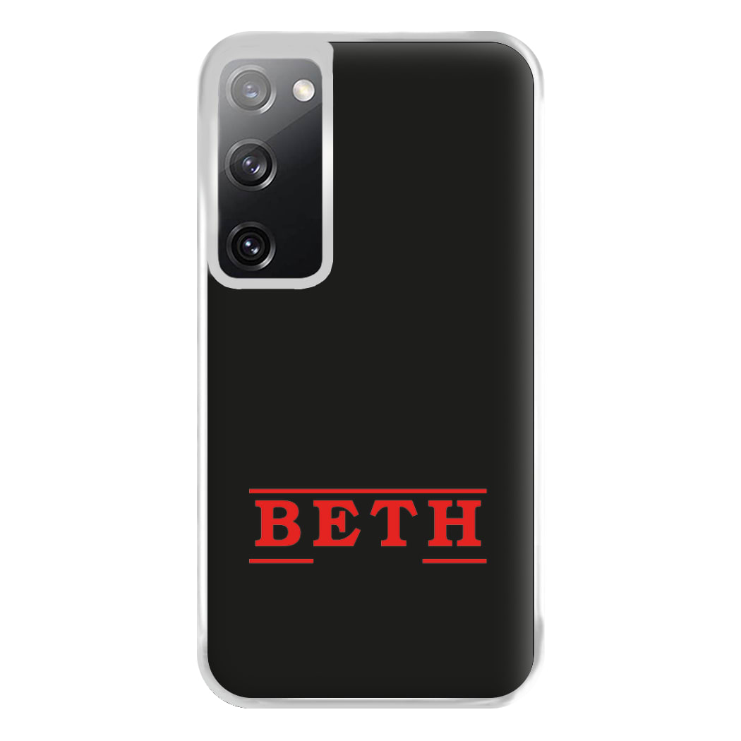 Title - Personalised Stranger Phone Case for Galaxy S20