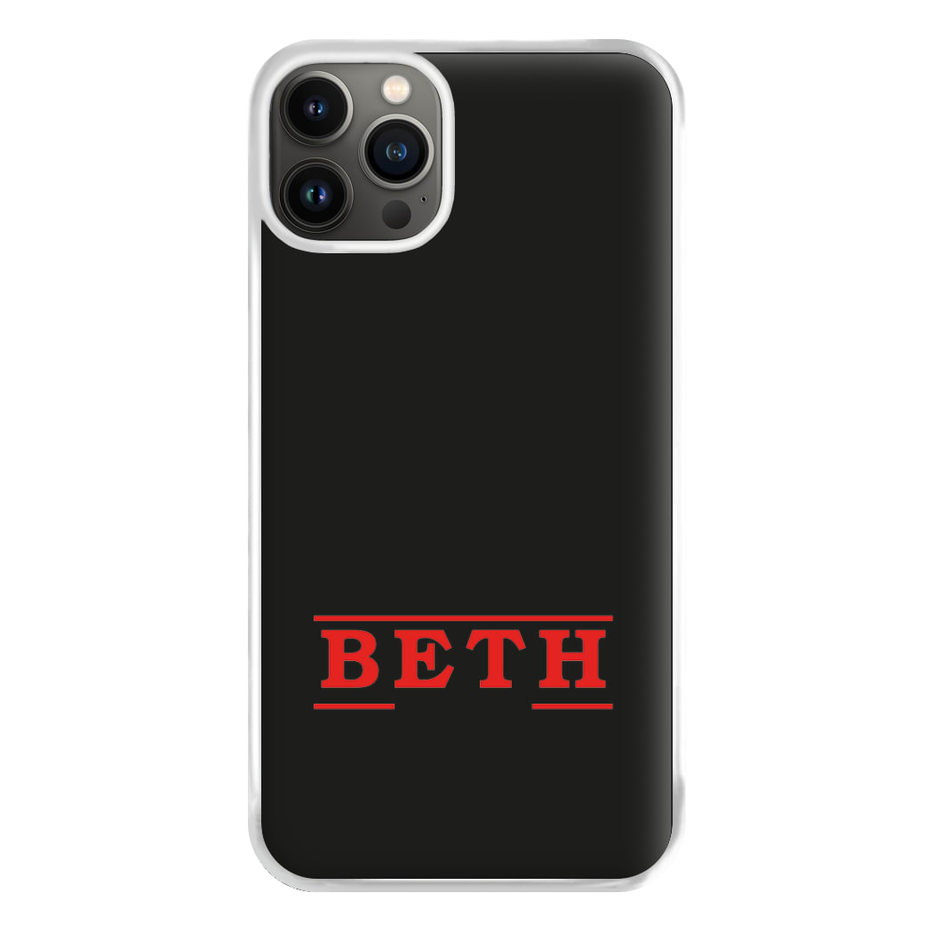 Title - Personalised Stranger Phone Case for iPhone 13