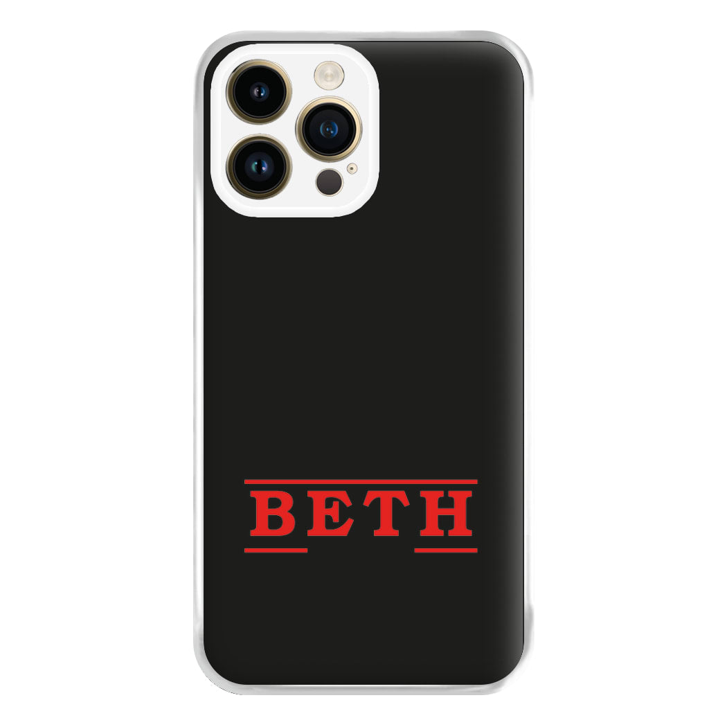 Title - Personalised Stranger Phone Case for iPhone 14 Pro Max