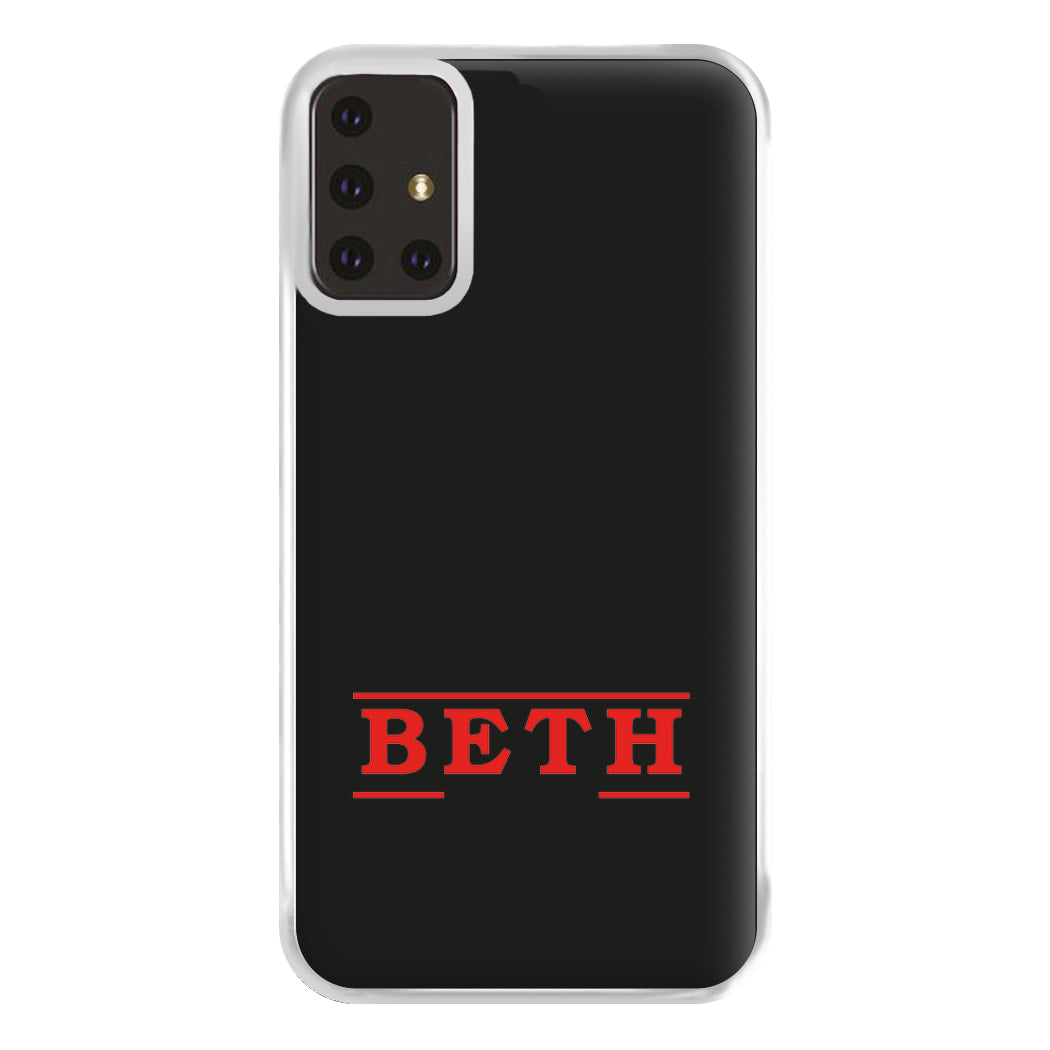 Title - Personalised Stranger Phone Case for Galaxy A71