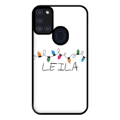 Fairy Lights - Personalised Stranger Phone Case for Galaxy A21s