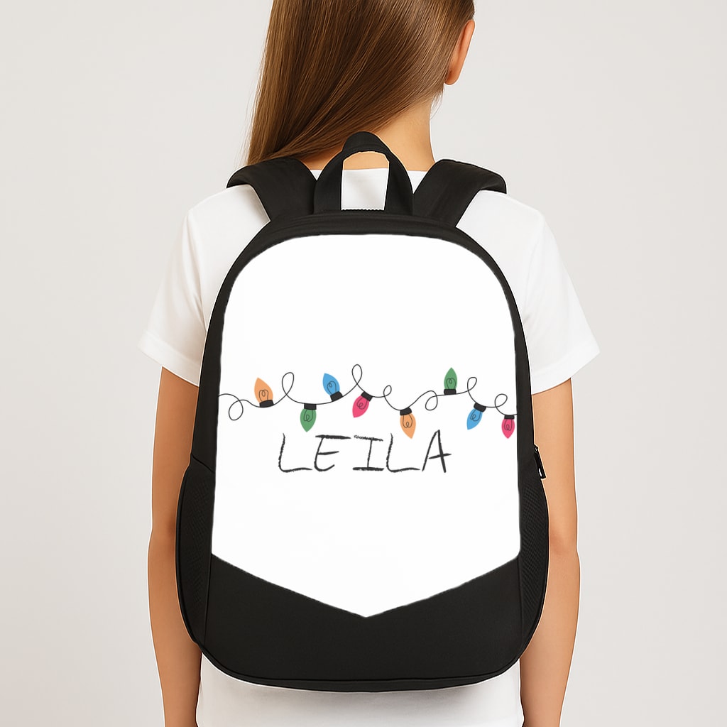 Fairy Lights - Personalised Stranger Large School Bag