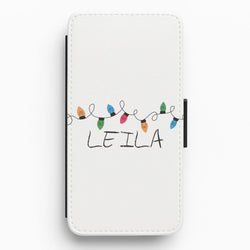 Fairy Lights - Personalised Stranger Flip / Wallet Phone Case