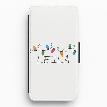Fairy Lights - Personalised Stranger Flip / Wallet Phone Case